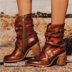 Freebird Baker cognac booties, women’s sz 8, worn only once